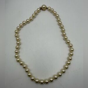 Majorica 8mm Pearl Necklace • 16” • 925 Gold-Plated Clasp